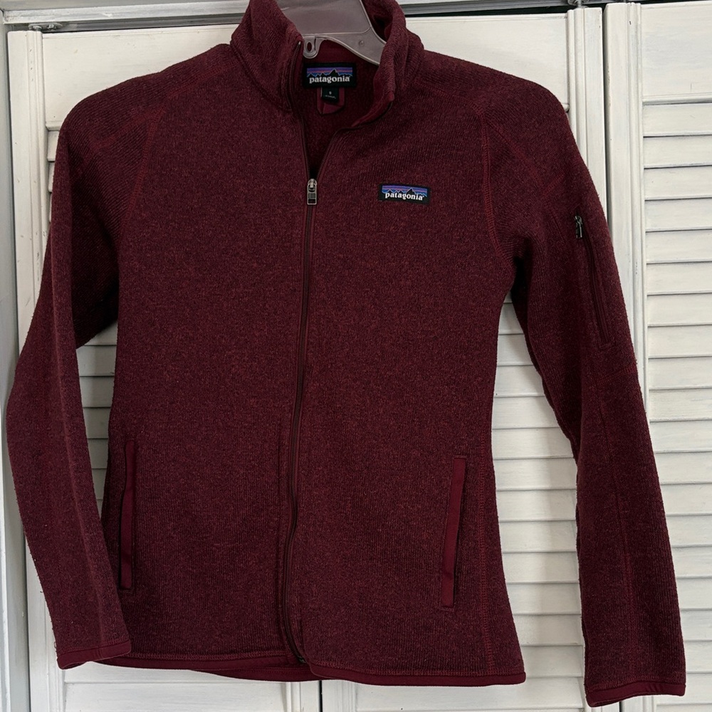 Patagonia Women's Maroon Small Better Sweater Full Zip